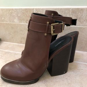Forever21 Backless size 9 Brown Booties